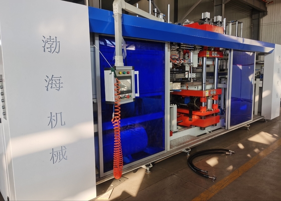 Automatic Lunch Box 200mm Blister Vacuum Forming Machine Four Stations Pp Pvc